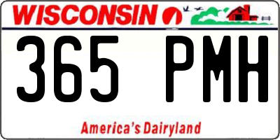 WI license plate 365PMH