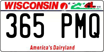 WI license plate 365PMQ