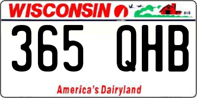 WI license plate 365QHB