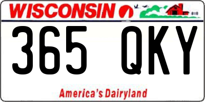 WI license plate 365QKY