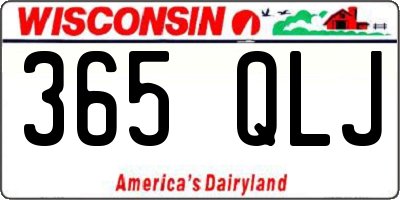 WI license plate 365QLJ