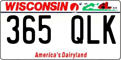 WI license plate 365QLK
