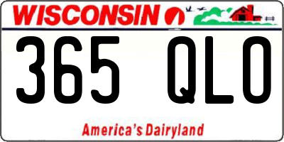 WI license plate 365QLO