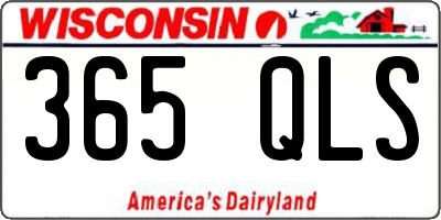 WI license plate 365QLS