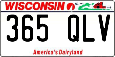 WI license plate 365QLV