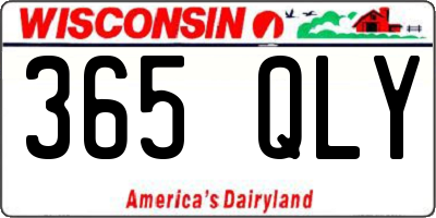 WI license plate 365QLY