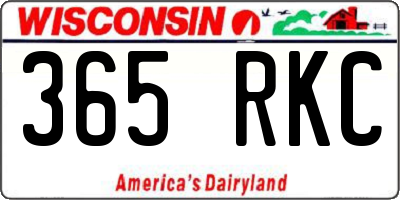 WI license plate 365RKC