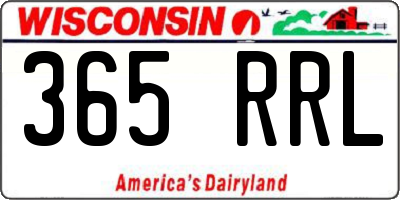 WI license plate 365RRL
