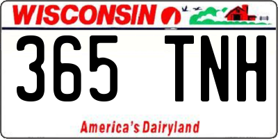 WI license plate 365TNH