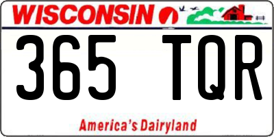 WI license plate 365TQR
