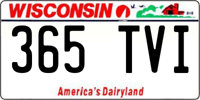 WI license plate 365TVI