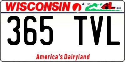WI license plate 365TVL