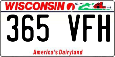 WI license plate 365VFH