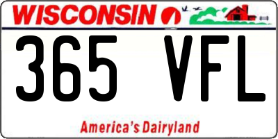 WI license plate 365VFL