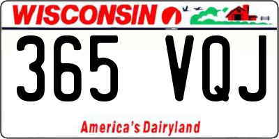 WI license plate 365VQJ