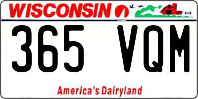 WI license plate 365VQM