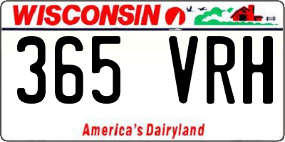 WI license plate 365VRH