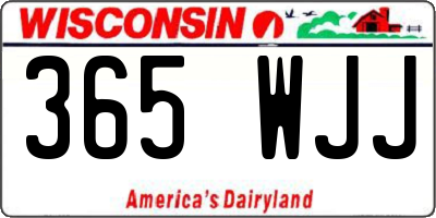 WI license plate 365WJJ