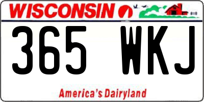 WI license plate 365WKJ