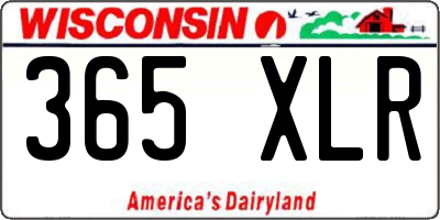 WI license plate 365XLR