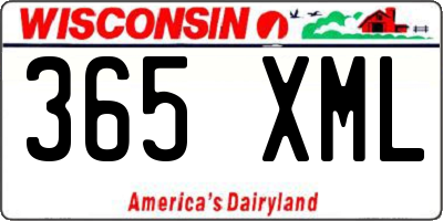 WI license plate 365XML