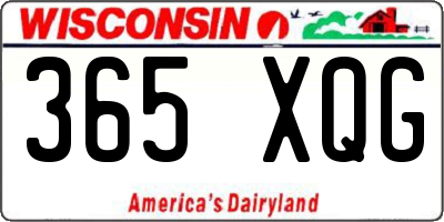 WI license plate 365XQG