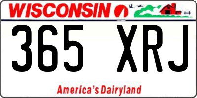 WI license plate 365XRJ