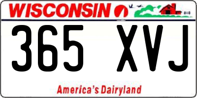 WI license plate 365XVJ