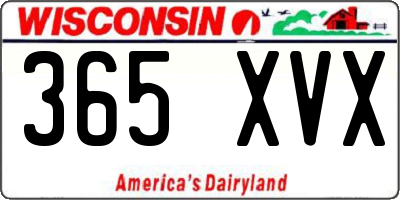 WI license plate 365XVX
