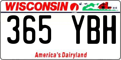 WI license plate 365YBH