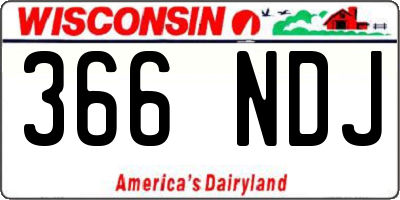WI license plate 366NDJ