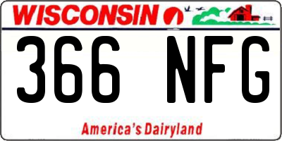 WI license plate 366NFG