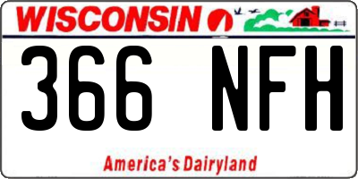 WI license plate 366NFH