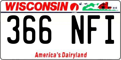 WI license plate 366NFI