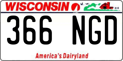 WI license plate 366NGD