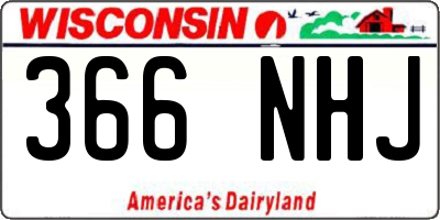 WI license plate 366NHJ