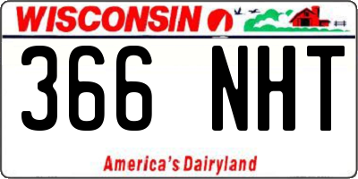 WI license plate 366NHT