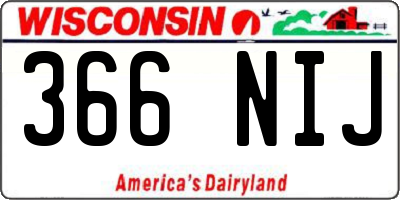 WI license plate 366NIJ