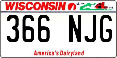 WI license plate 366NJG