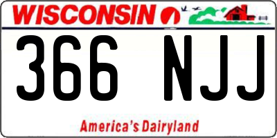 WI license plate 366NJJ