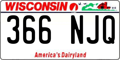 WI license plate 366NJQ
