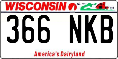 WI license plate 366NKB