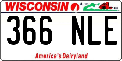 WI license plate 366NLE