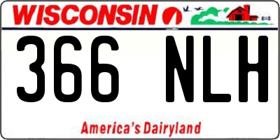 WI license plate 366NLH