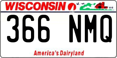 WI license plate 366NMQ