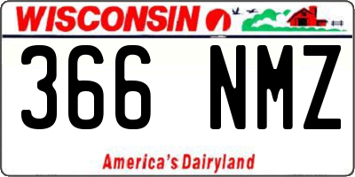 WI license plate 366NMZ