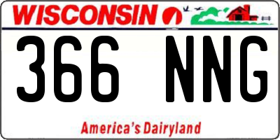 WI license plate 366NNG