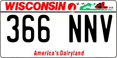 WI license plate 366NNV