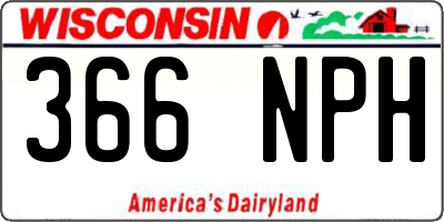 WI license plate 366NPH