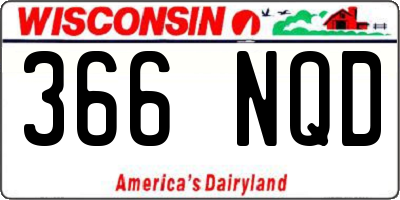 WI license plate 366NQD